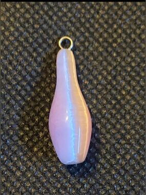 Vintage Rare Pink Bowling Pin Charm Pendant